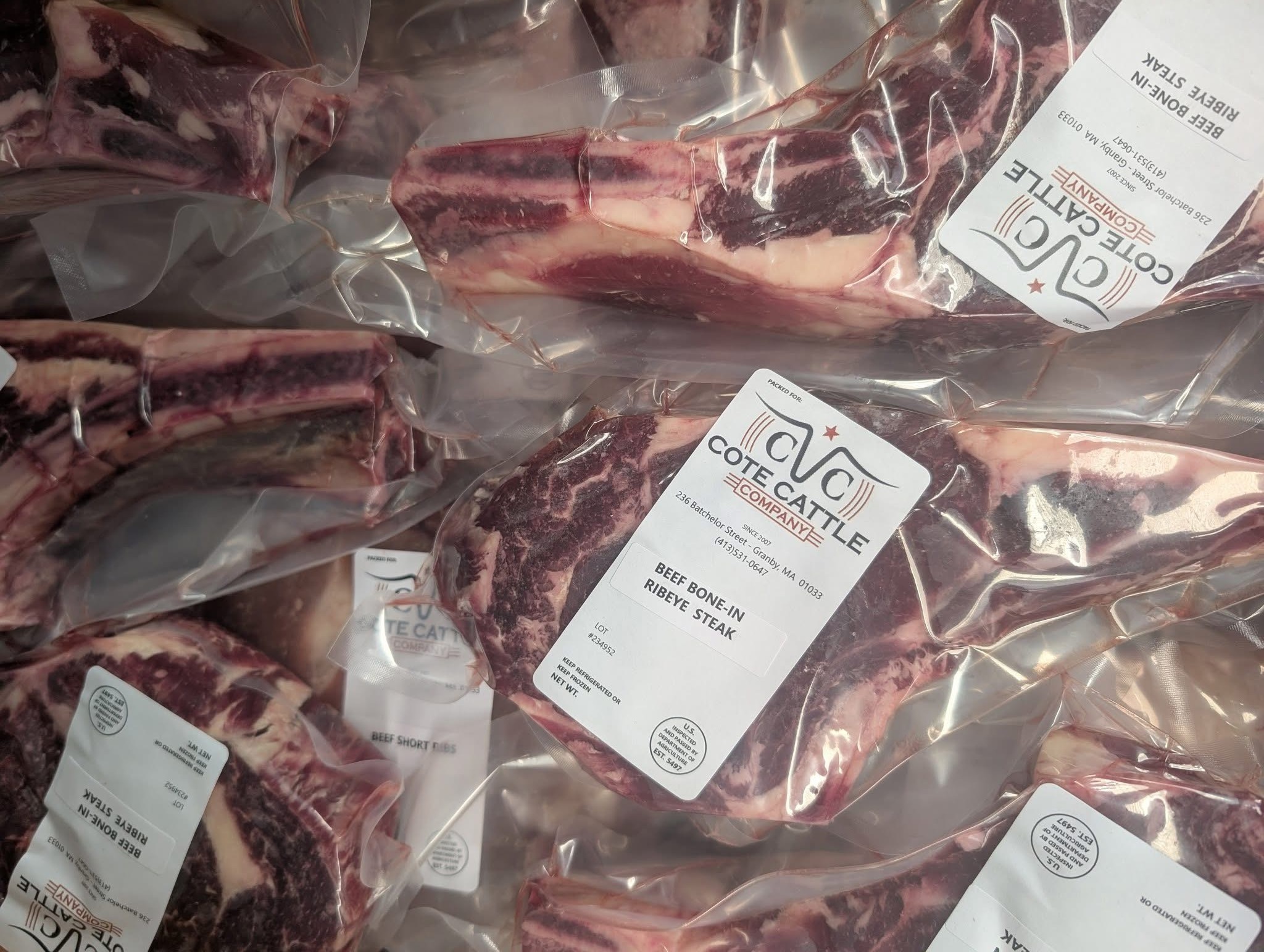 Image of Beef Bone-In Ribeye Steak from the Cote Cattle Co. Beef Program