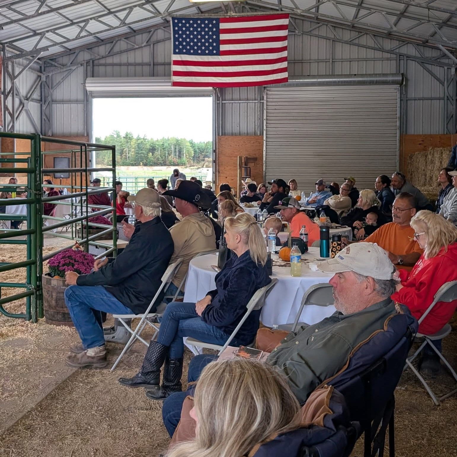 Crowd at the New England Longhorn Futurity at Cote Cattle Co. in Granby, MA