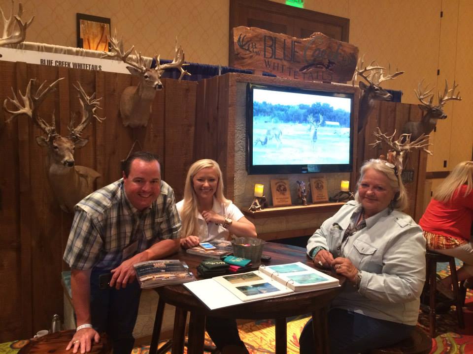Blue Creek Whitetails booth Blue Creek Whitetails booth