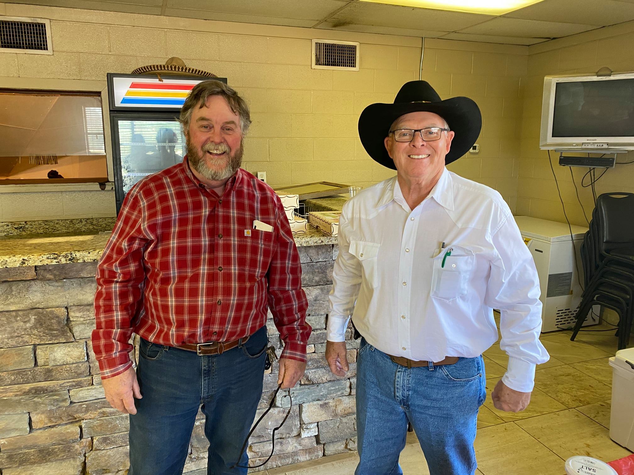 Hired Hand customer Steve Azinger, Lazy A Ranch and Rick Friedrich.