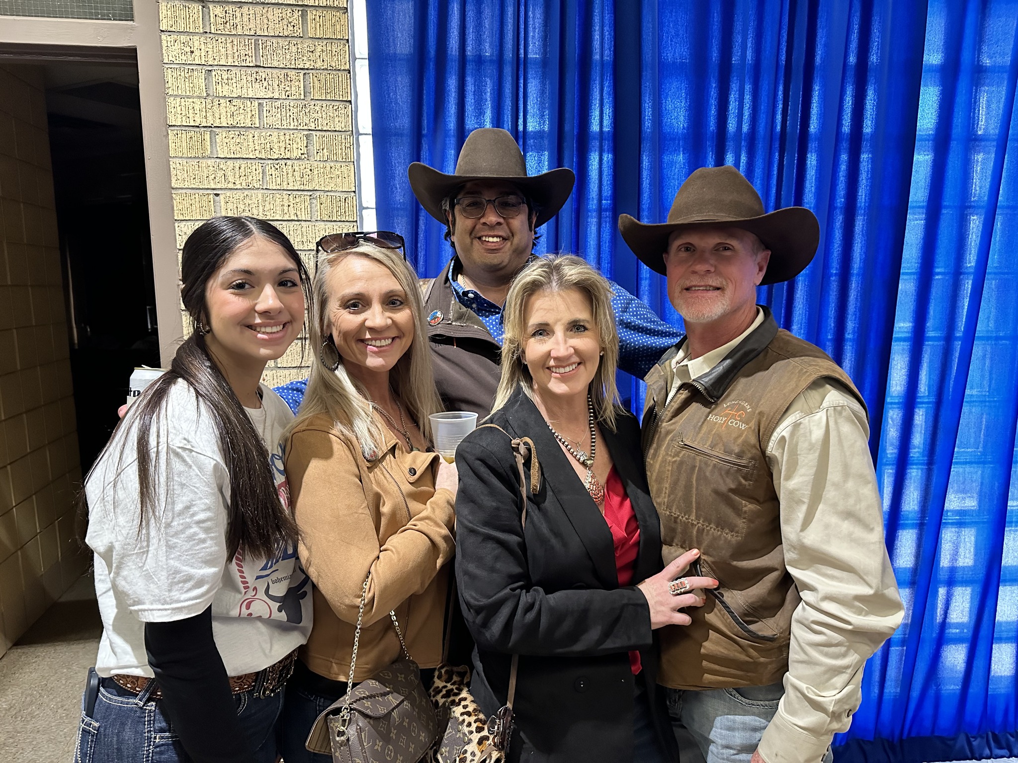 Hired Hand customers Brandi & Mikeal Beck, Holy Cow Longhorns and friends