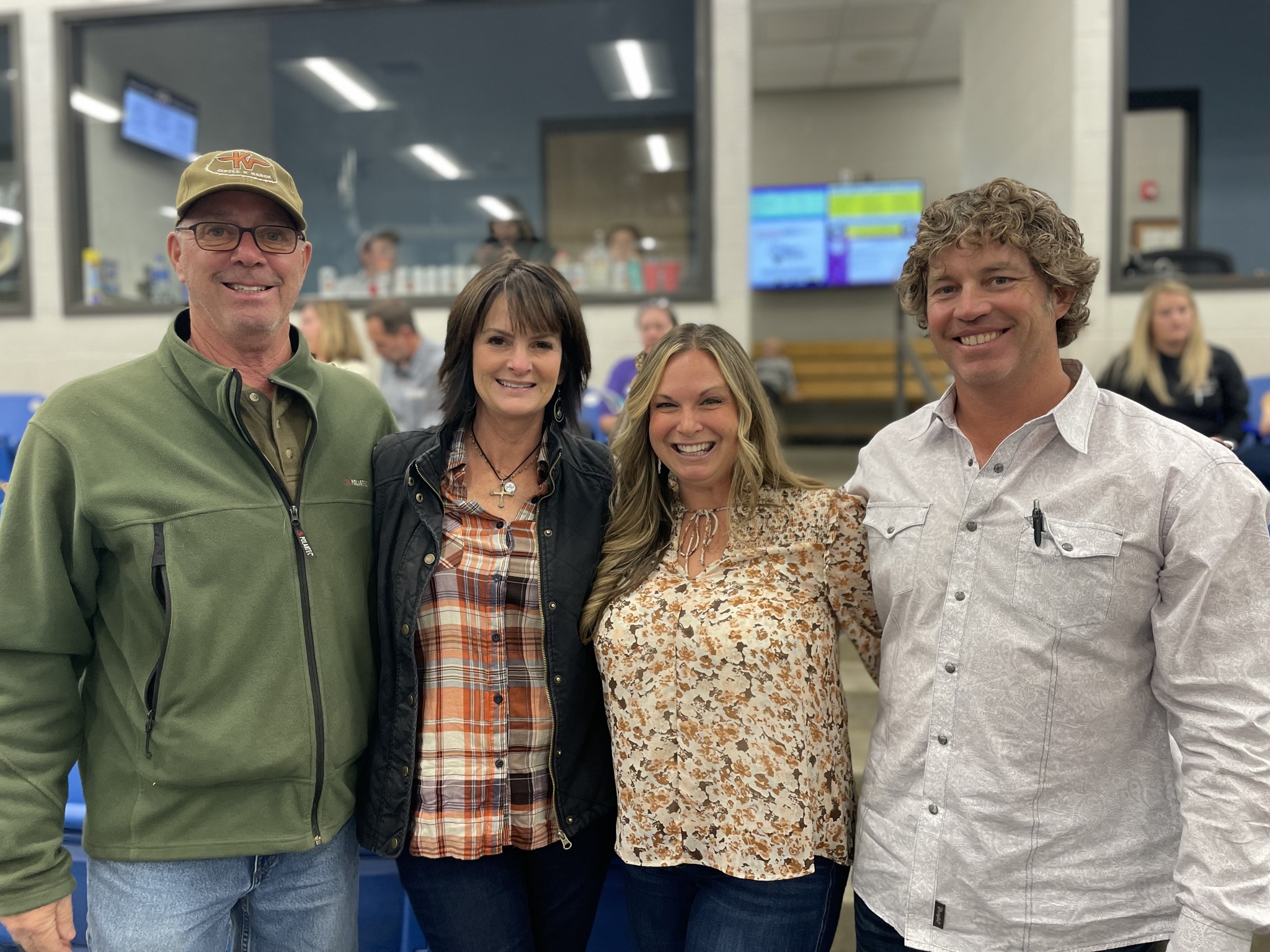 Hired hand customers Brett & Teresa Krause, Circle K Longhorns and Barbara & Jason Pshigoda, 3P Ranch