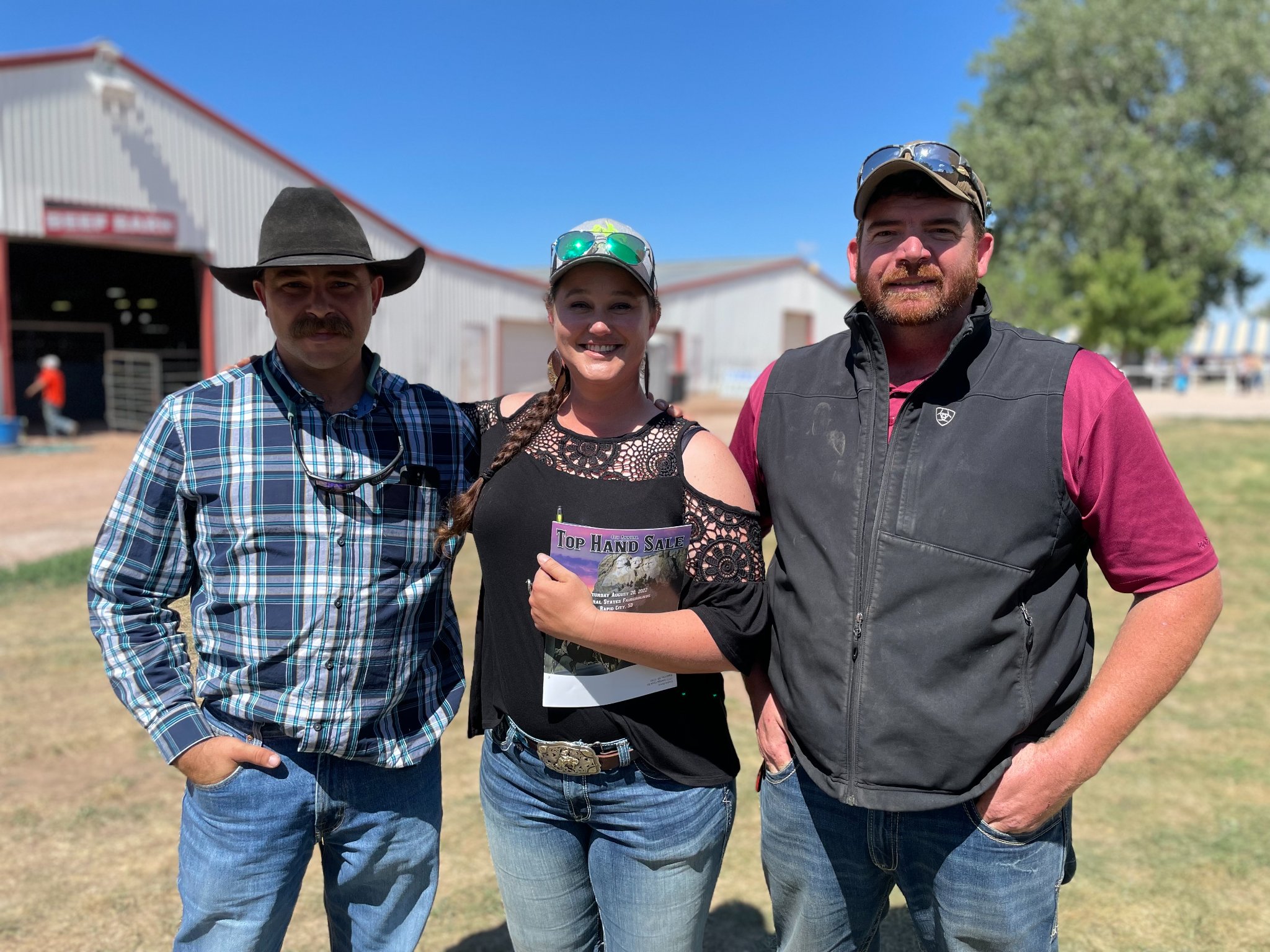 Hired Hand customers Lindsey & Ben Monk, Big Sky Livestock and Joe Sedlacek, Lazy J Longhorns