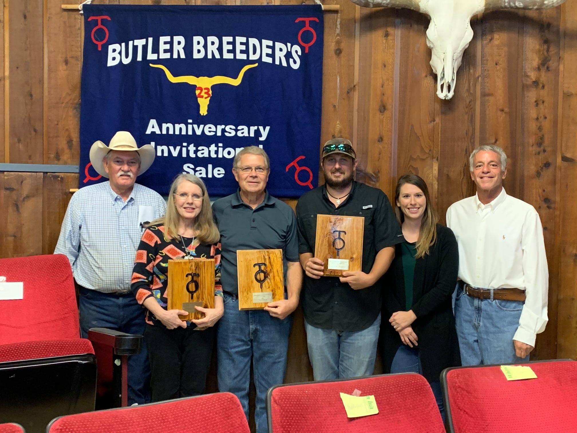 Michael McLeod and Kaso Kety with award winners Jason Crista, Rebecca Strub