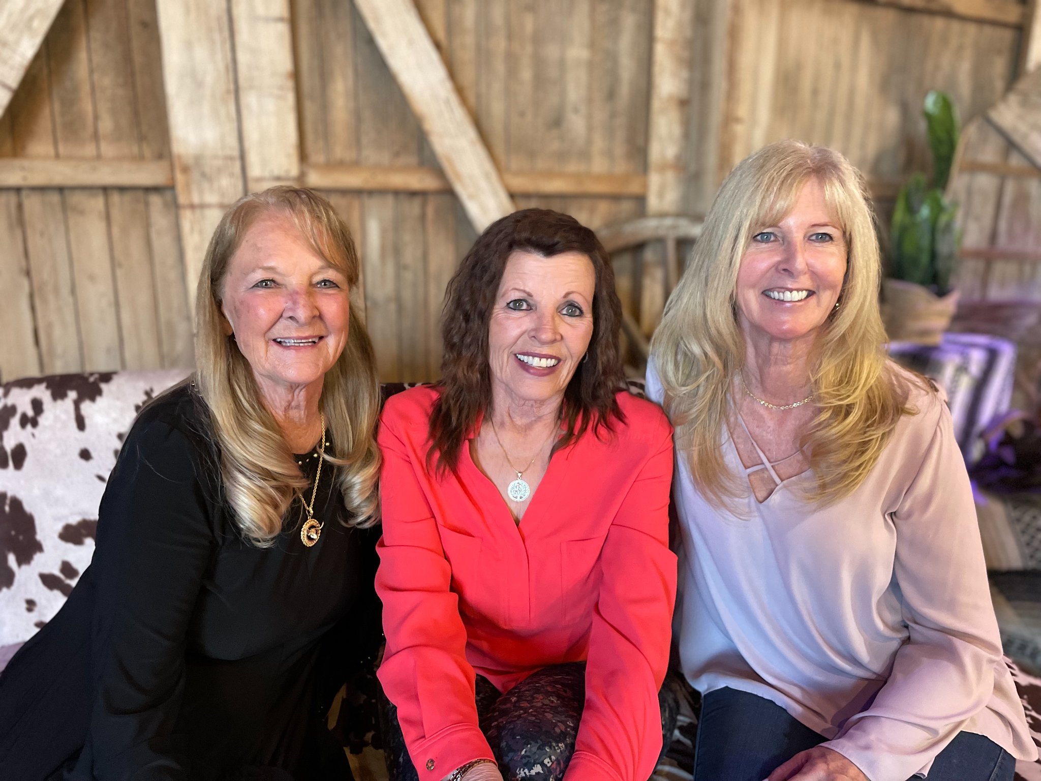 Sale Host and Hired Hand customer Lorinda Valentine with Hired Hand customers Debbie Bowman, End of Trail Ranch and Ann Gravett, G&G Longhorns