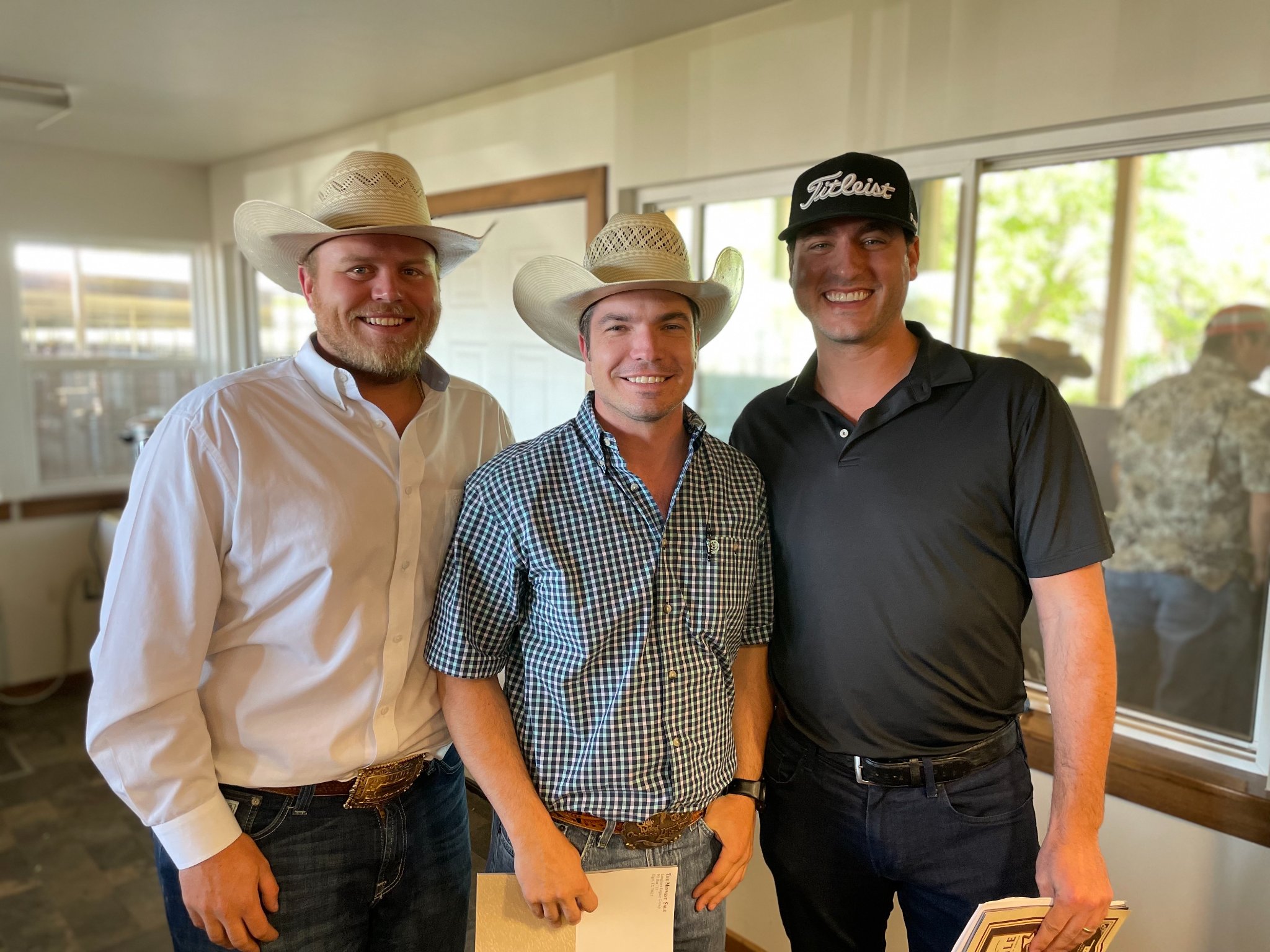 Sale Hosts & Hired Hand customers Chase Vasut, Rockin AF Longhorns; Bear Davidson, G&G Longhorns & Eastward Cattle Co; and Lane Craft, Craft Ranch