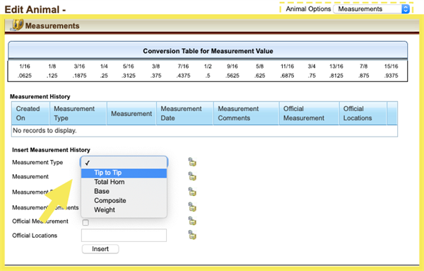 Animal Measurements Animal Measurements