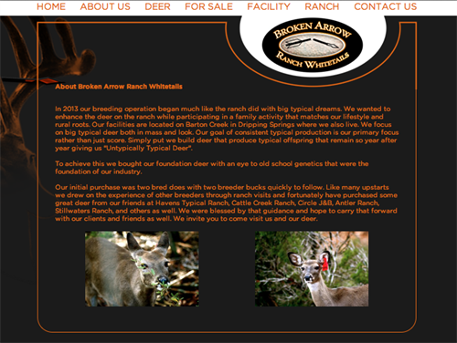 Broken Arrow Ranch Whitetails - About Us
