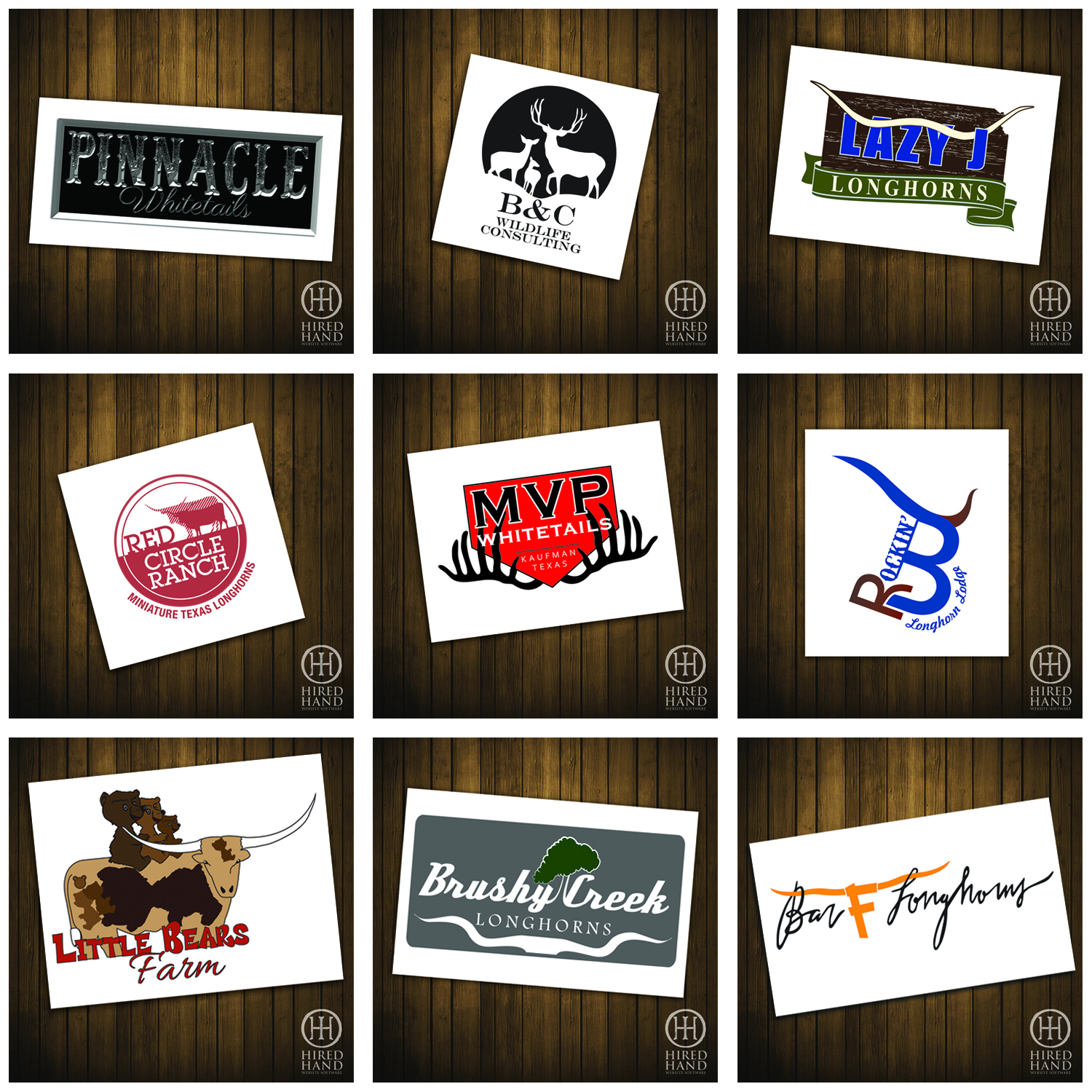 Hired Hand designed logos