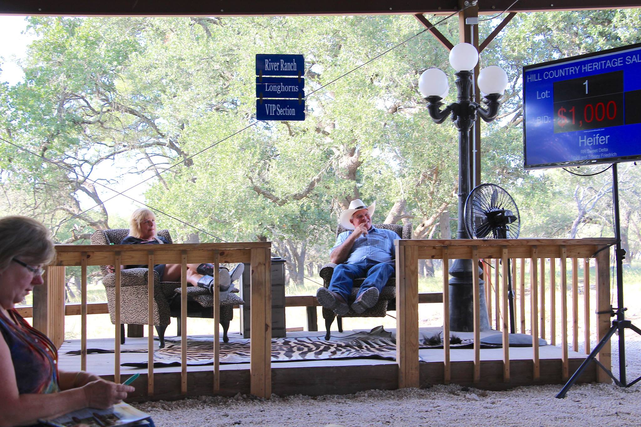 Rick & Tracey Sitting in style at their very own VIP area